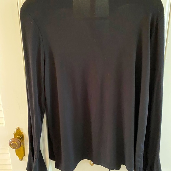 Vince Camuto lightweight black cover up with bell sleeves; SZ M - Picture 4 of 4